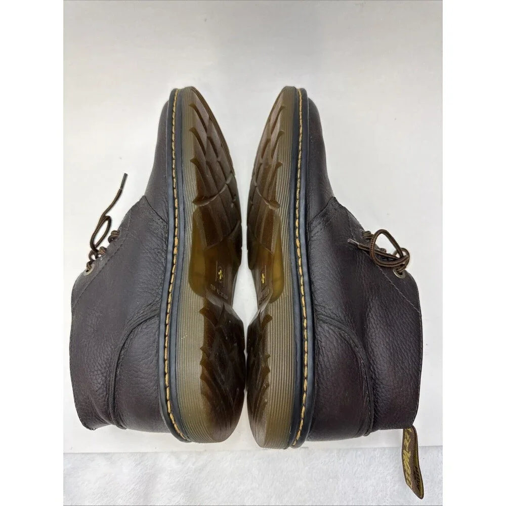Dr. Martens Sussex Industrial Men's Sz 8M Brown Leather Work Boots Shoes.